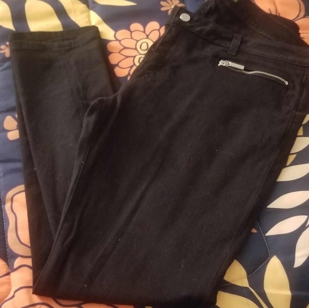 Michael Kors Izzy Skinny black cotton pants